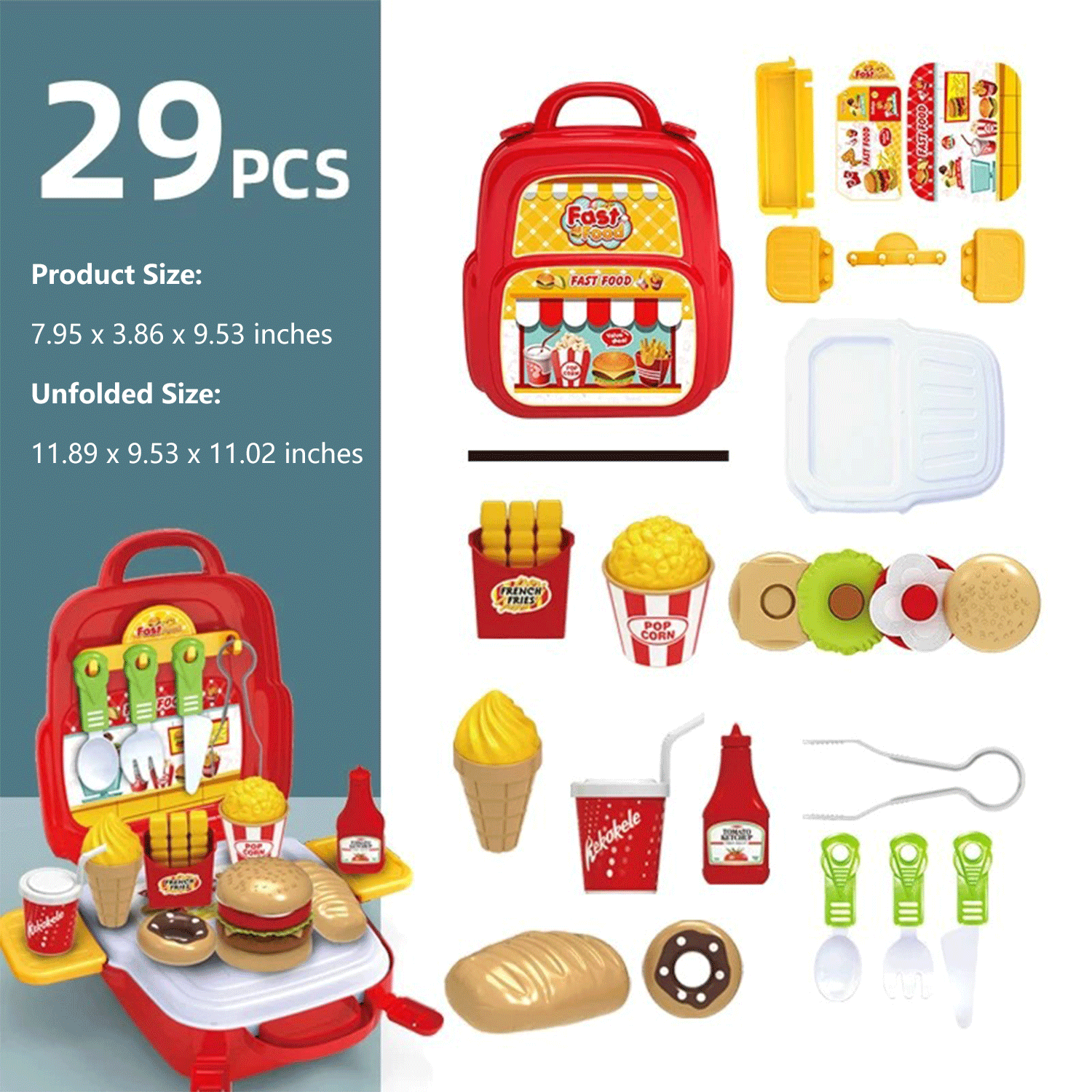 Pretend Play Backpack Tool Toy Set 3