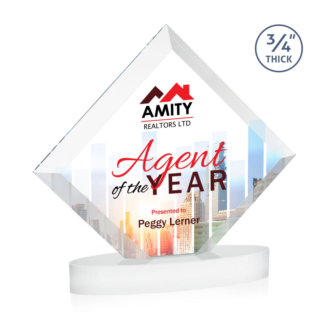 Belaire VividPrint™ Award on Alberton Base - White 3