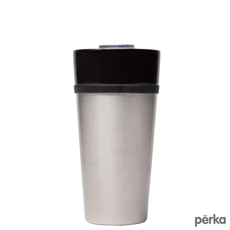 Perka® Linden 14 oz. Double Wall Ceramic Tumbler w/  Stainless Steel Outer 21