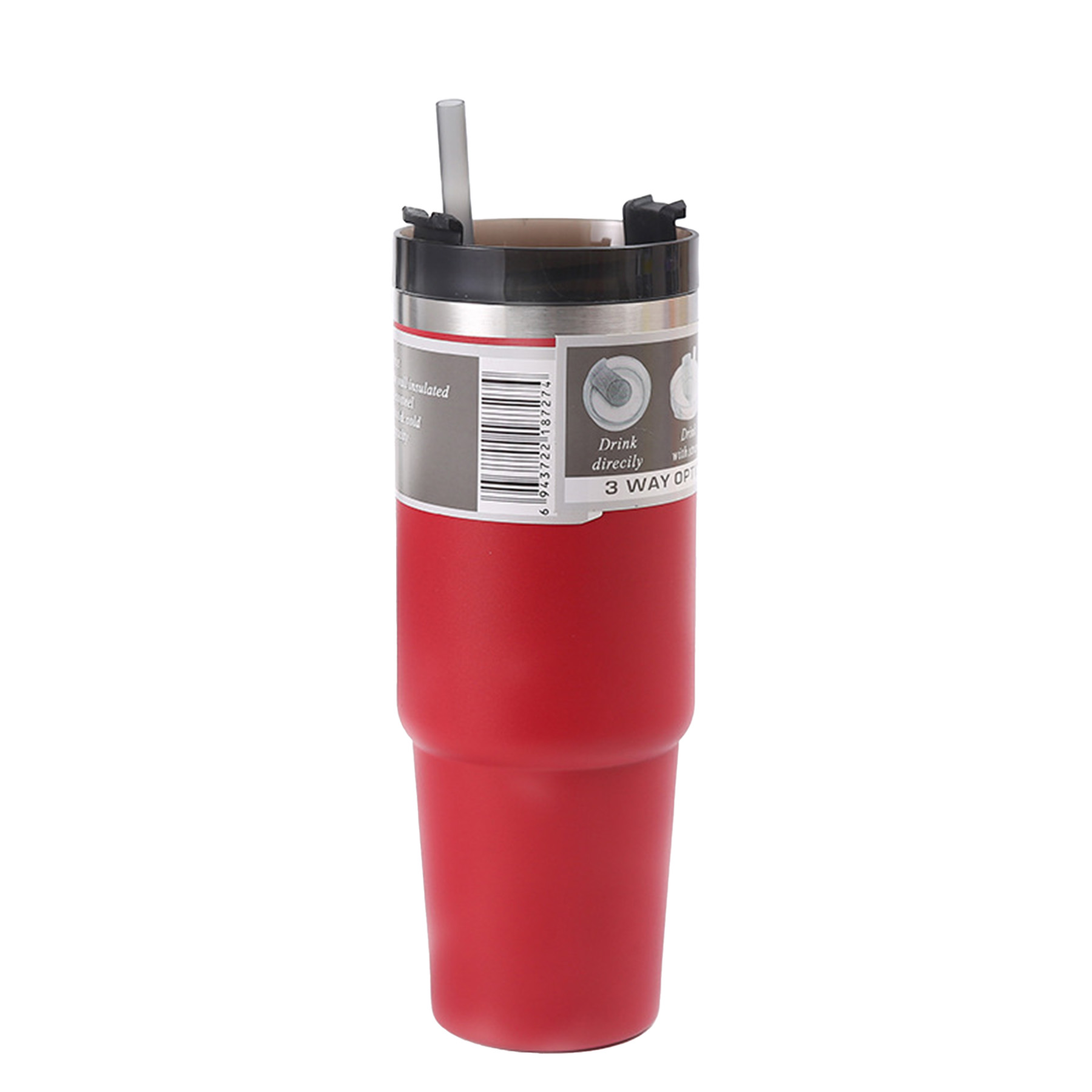 30oz Stainless Steel Cup with Straw 6