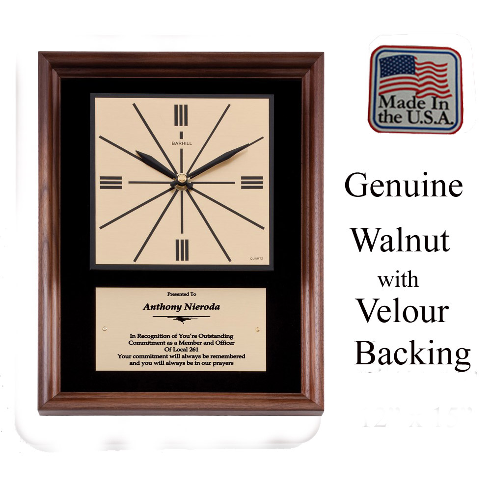 Quartz Clock Plaque Made in usa 1
