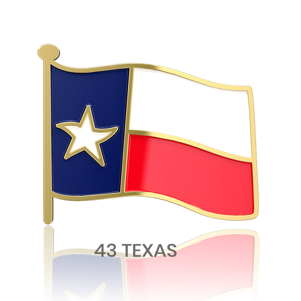 1" Stock Flag Pins 10