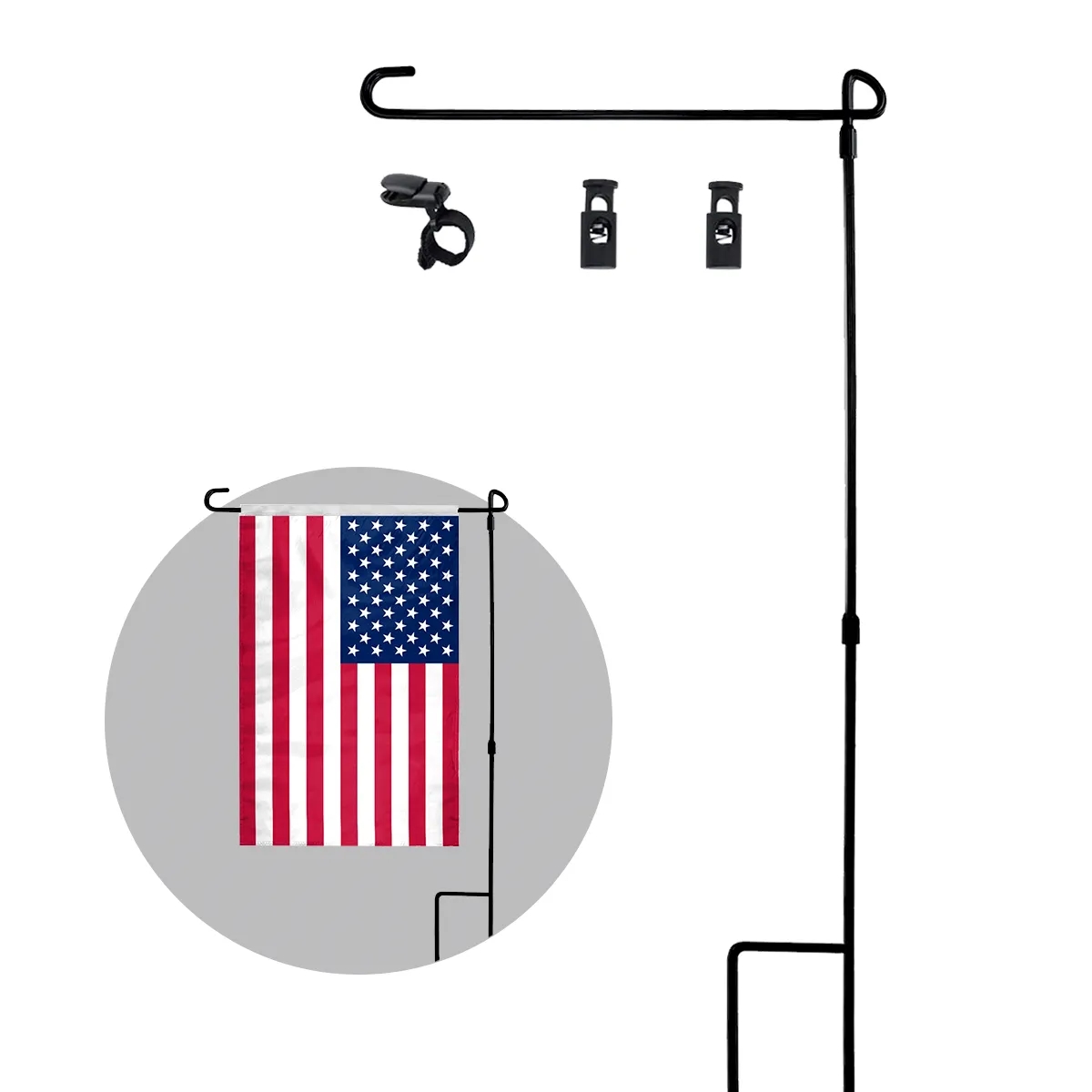 3' Garden Flag Pole Kit 2