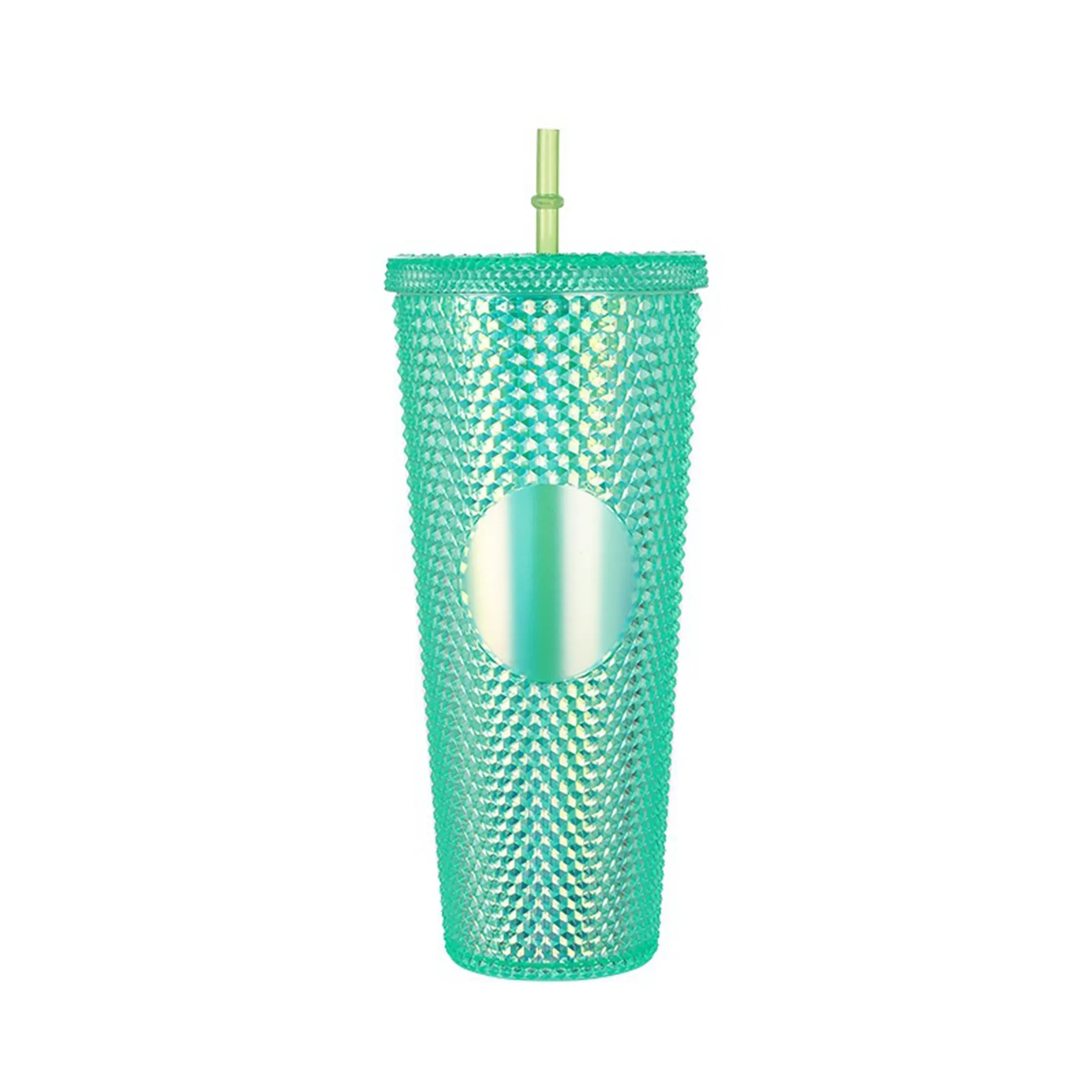 24 Oz. Plastic Magic Color Double Wall Tumbler with Straw 10