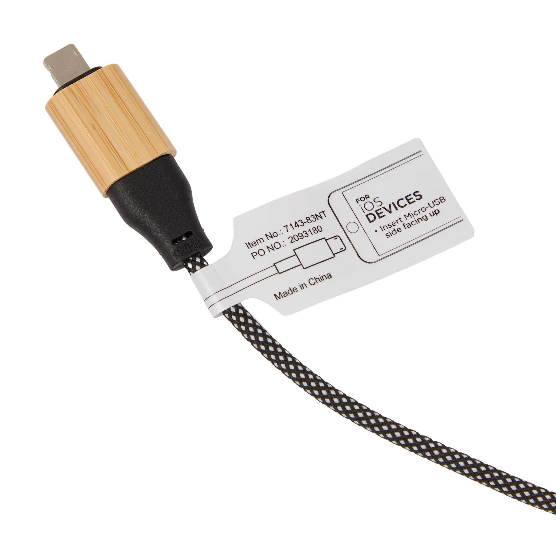 FSC® 100% Bamboo 5-in-1 100W Laptop Charging Cable 6