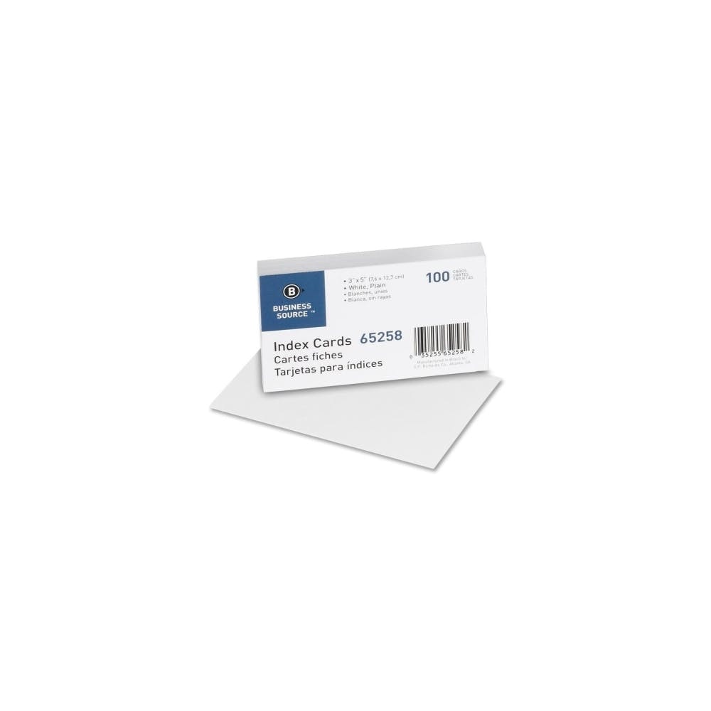 Index Cards - 3" x 5" Blank White 1