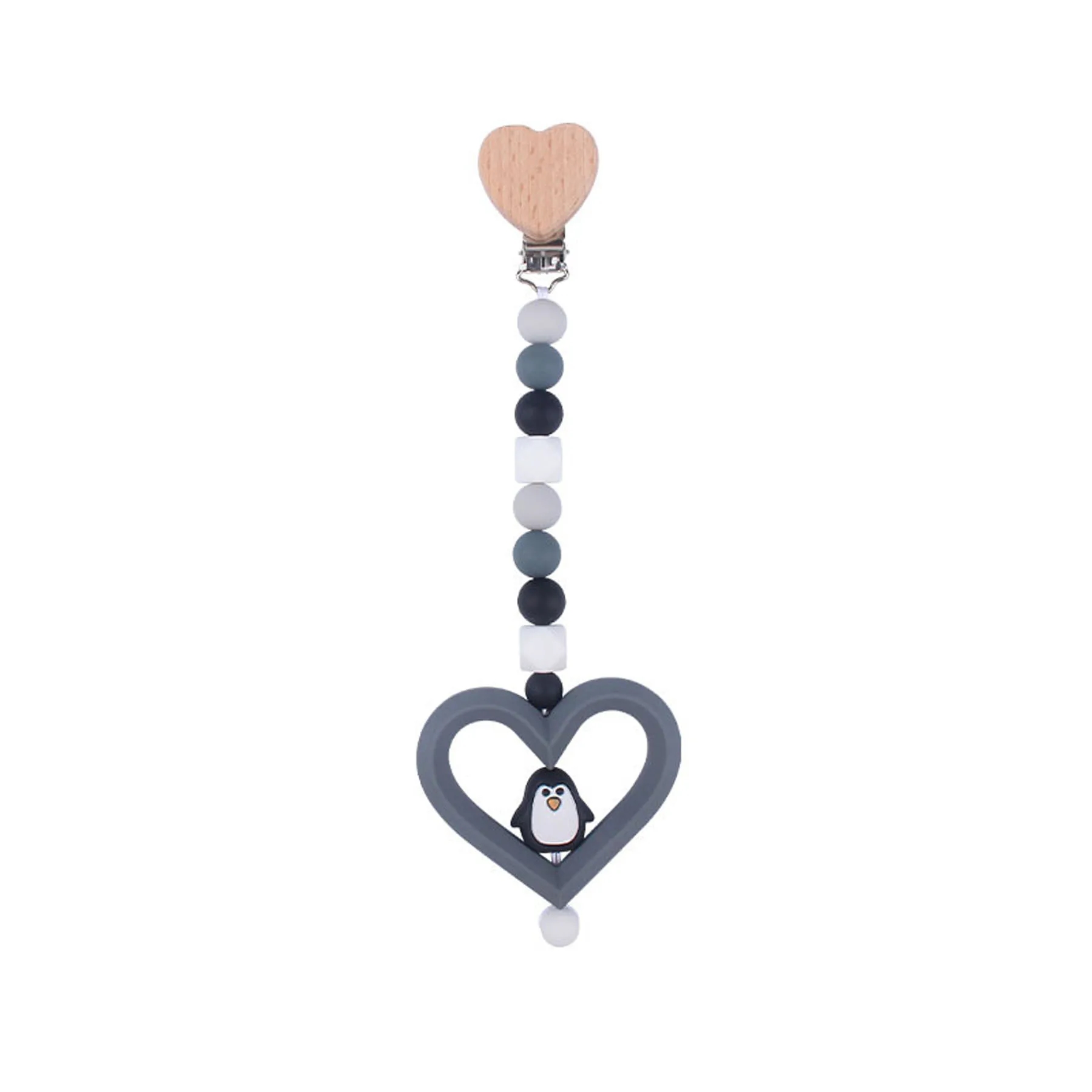 Heart Silicone Animal Pacifier Chain 12
