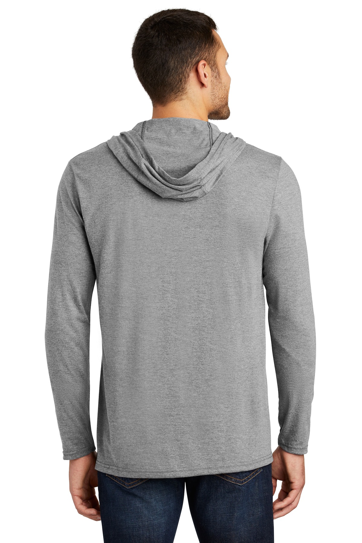 District Perfect Tri Long Sleeve Hoodie. DM139, custom hoodie or sweatshirt with logo imprint 11