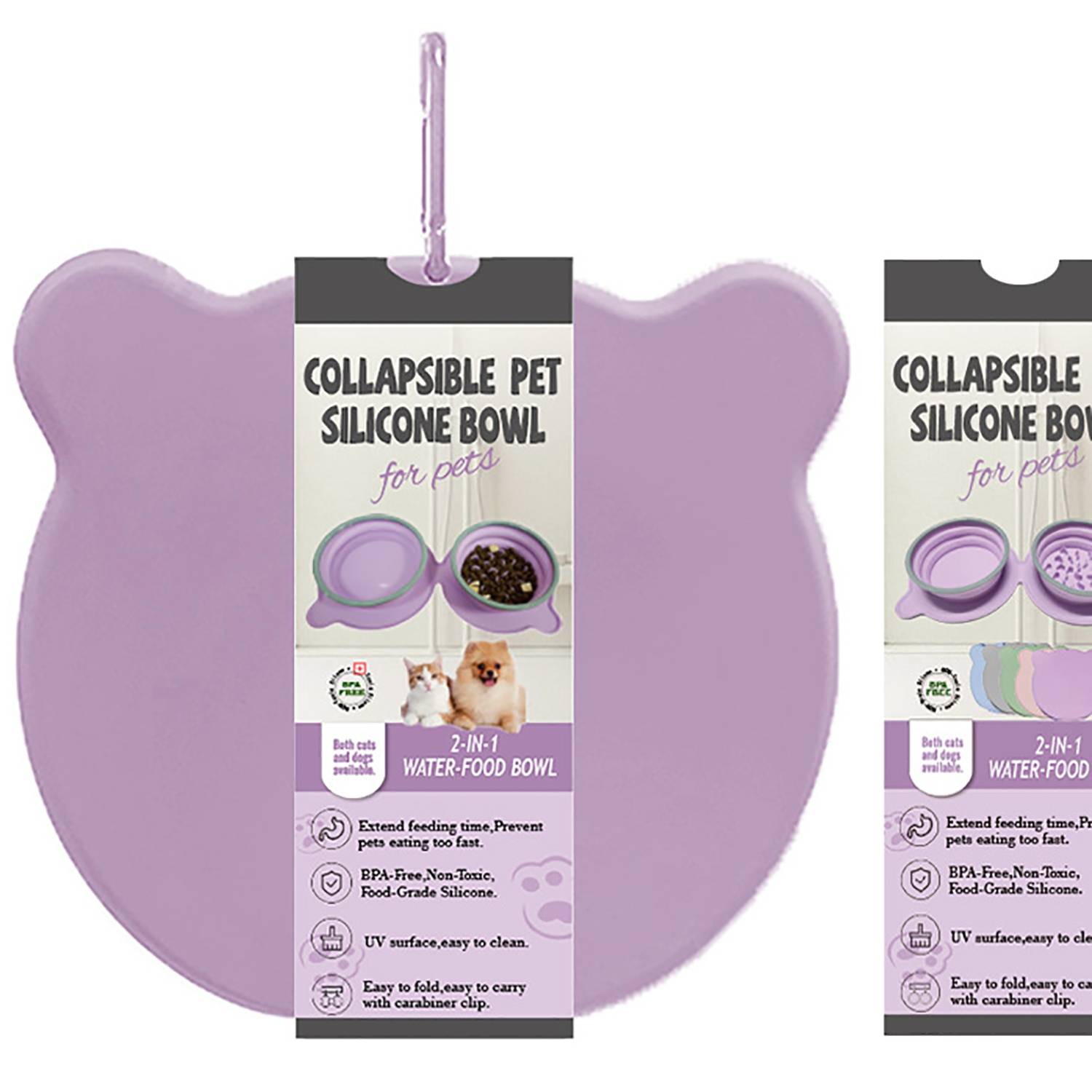 2 in 1 Silicone Foldable Pet bowl 5