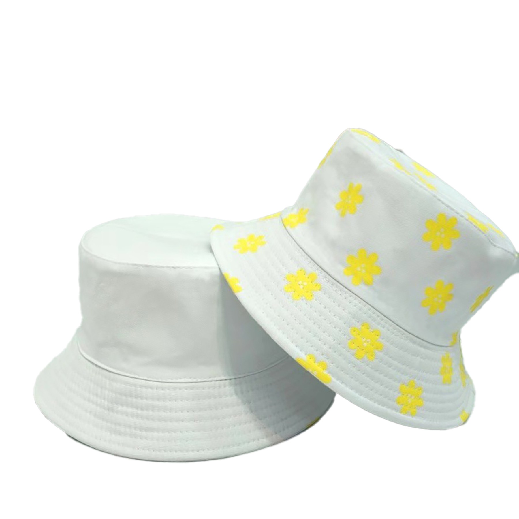 Reversible Cotton Small Flower Pattern Bucket Hat 2
