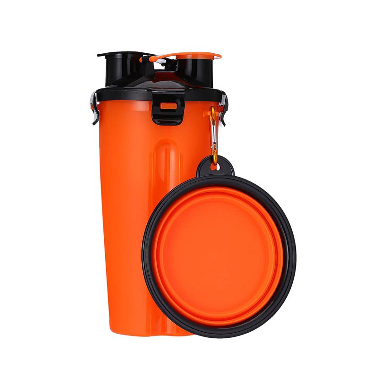 Dog Dual Chamber Bottle w/ Collapsible Bowl 9