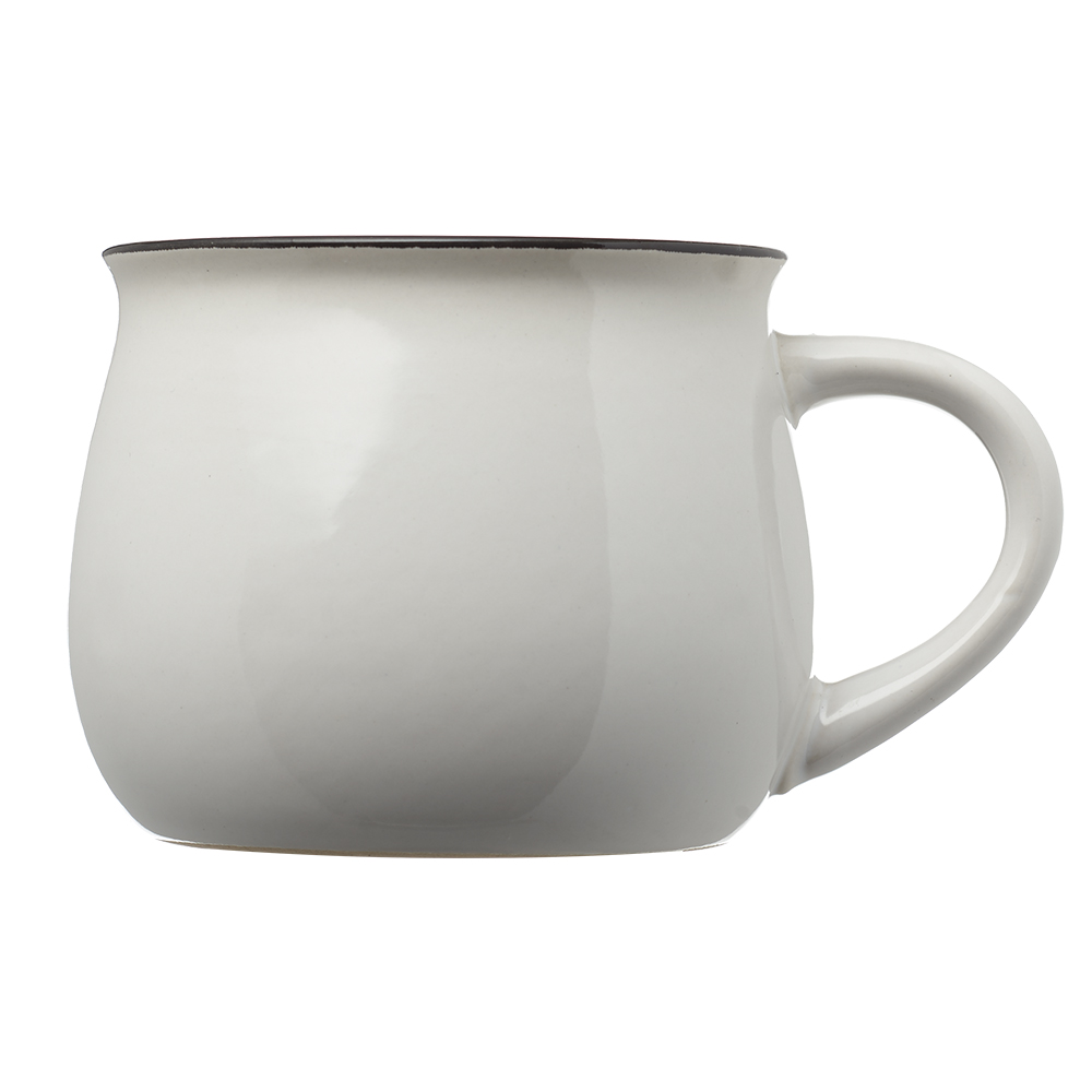 12 oz. Two Tone Glossy Pottery Coffee Mugs 8