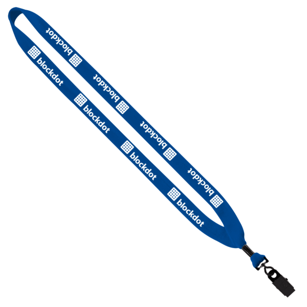 3/4" Cotton Lanyard with Metal Crimp & Split-Ring