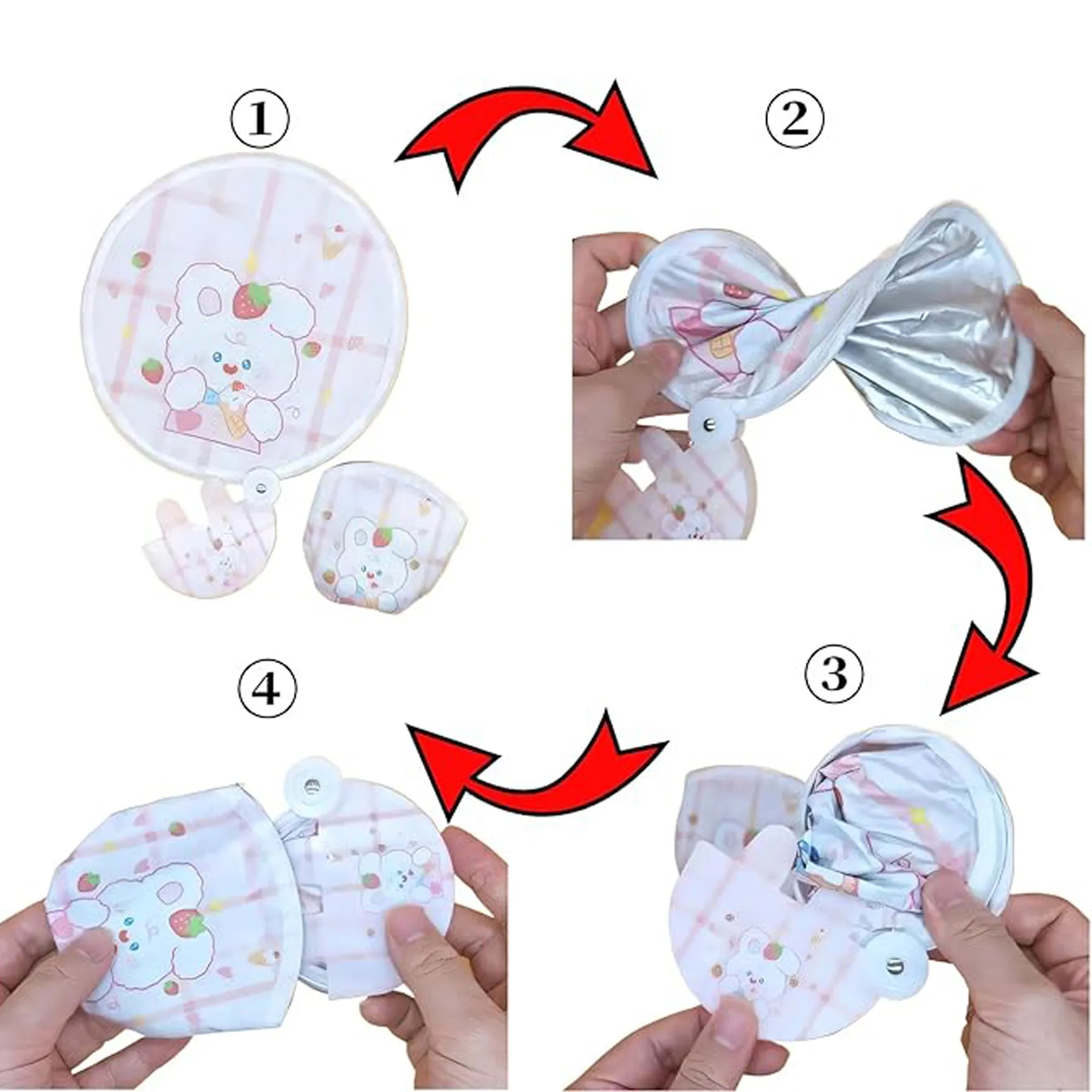 Custom Printed Folding Hand Fan with Pouch 4
