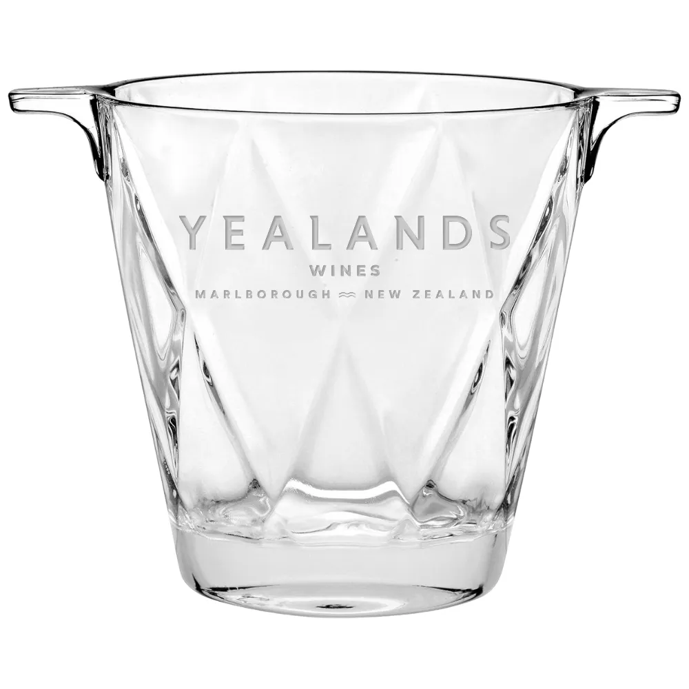 6" Glass Ice Bucket with Handles 3