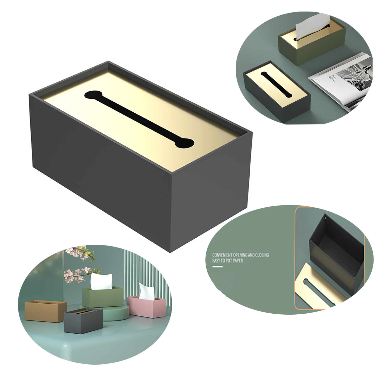 Metal Rectangular Tissue Box 3