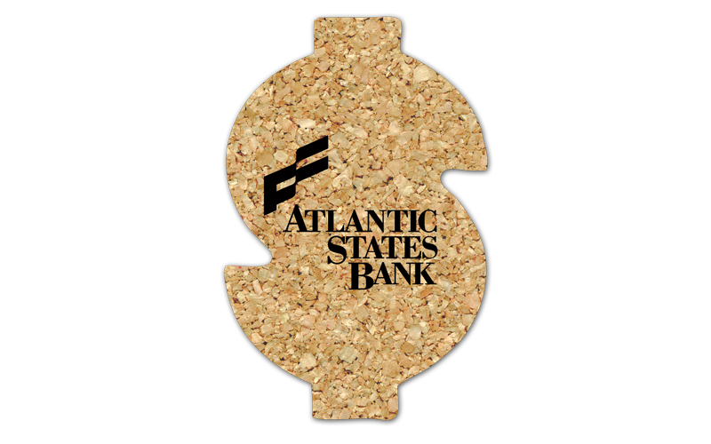 Dollar Sign Cork Coaster