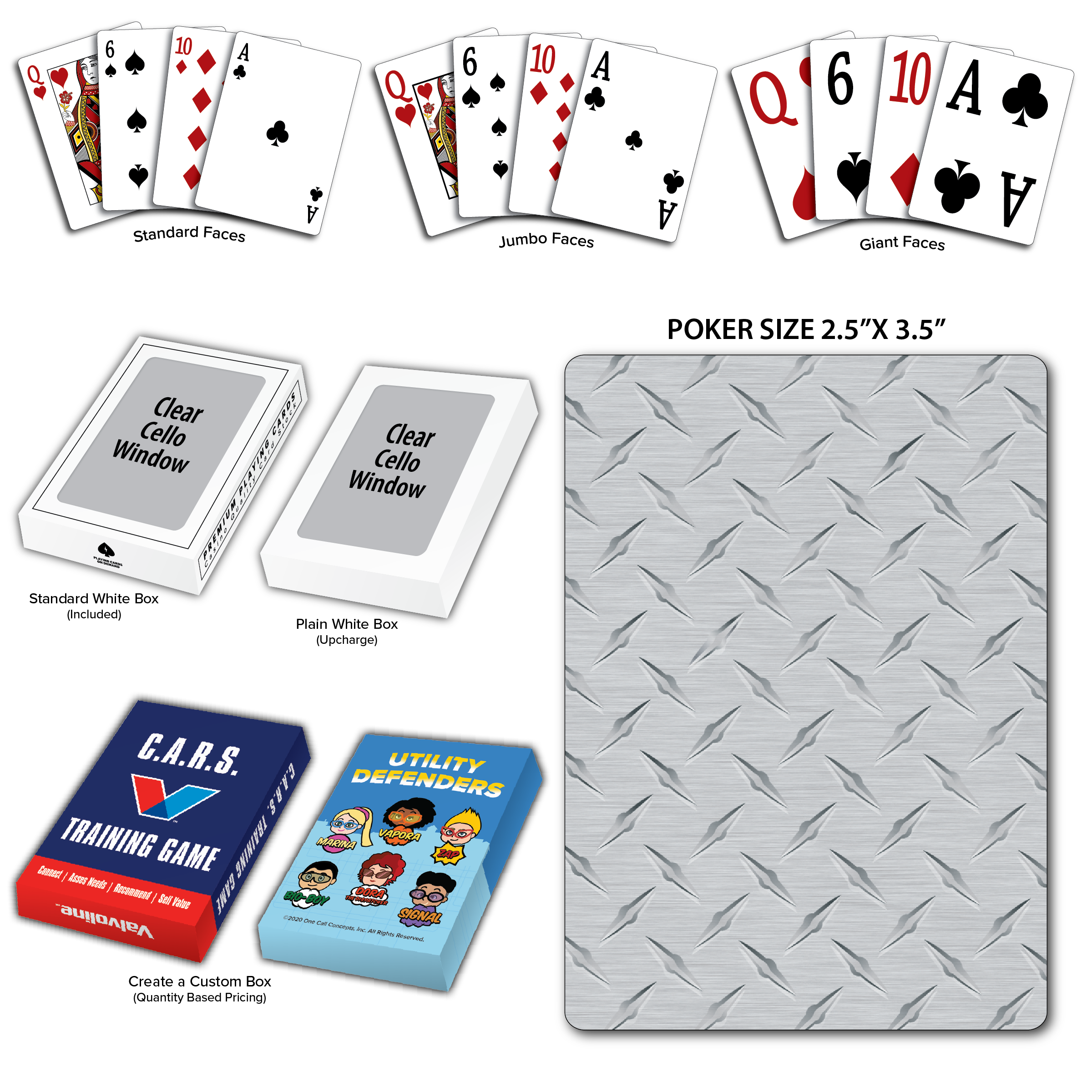 Diamond Plate Poker Size Playing Cards 2