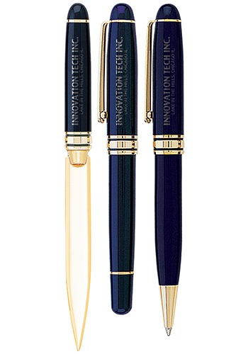 Danish-I Brass Letter Opener with GS Triple Pen Set 3