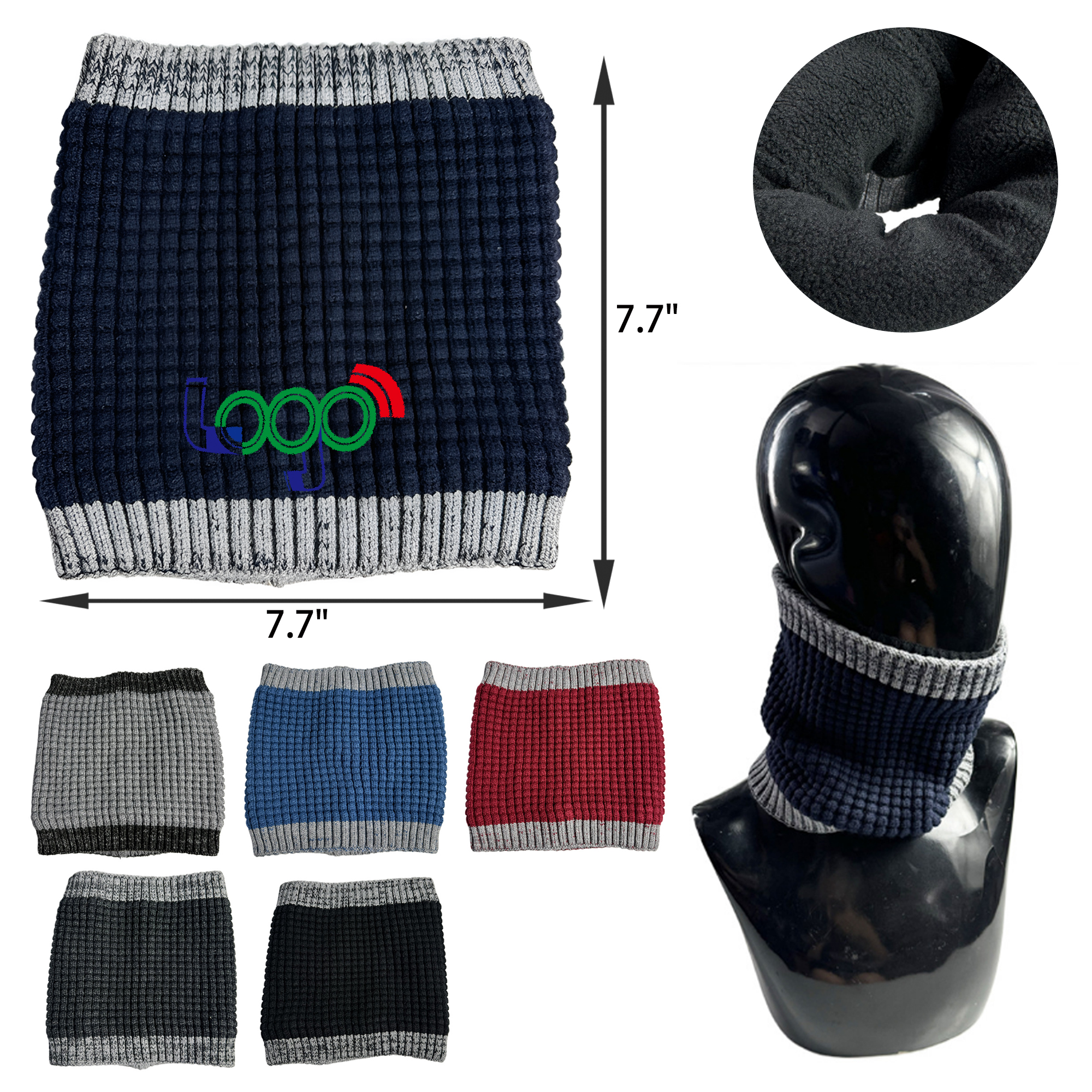 MOQ 50 PCS Stylish Winter Knitted Warm Neck Gaiter 5