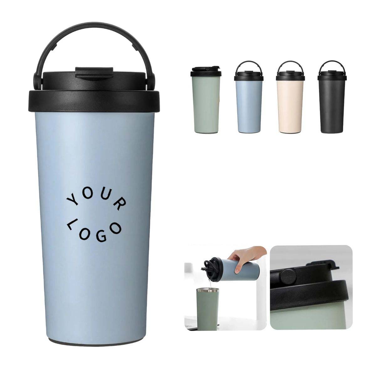 16oz Double Wall Insulated Tumbler for Hot and Cold 2