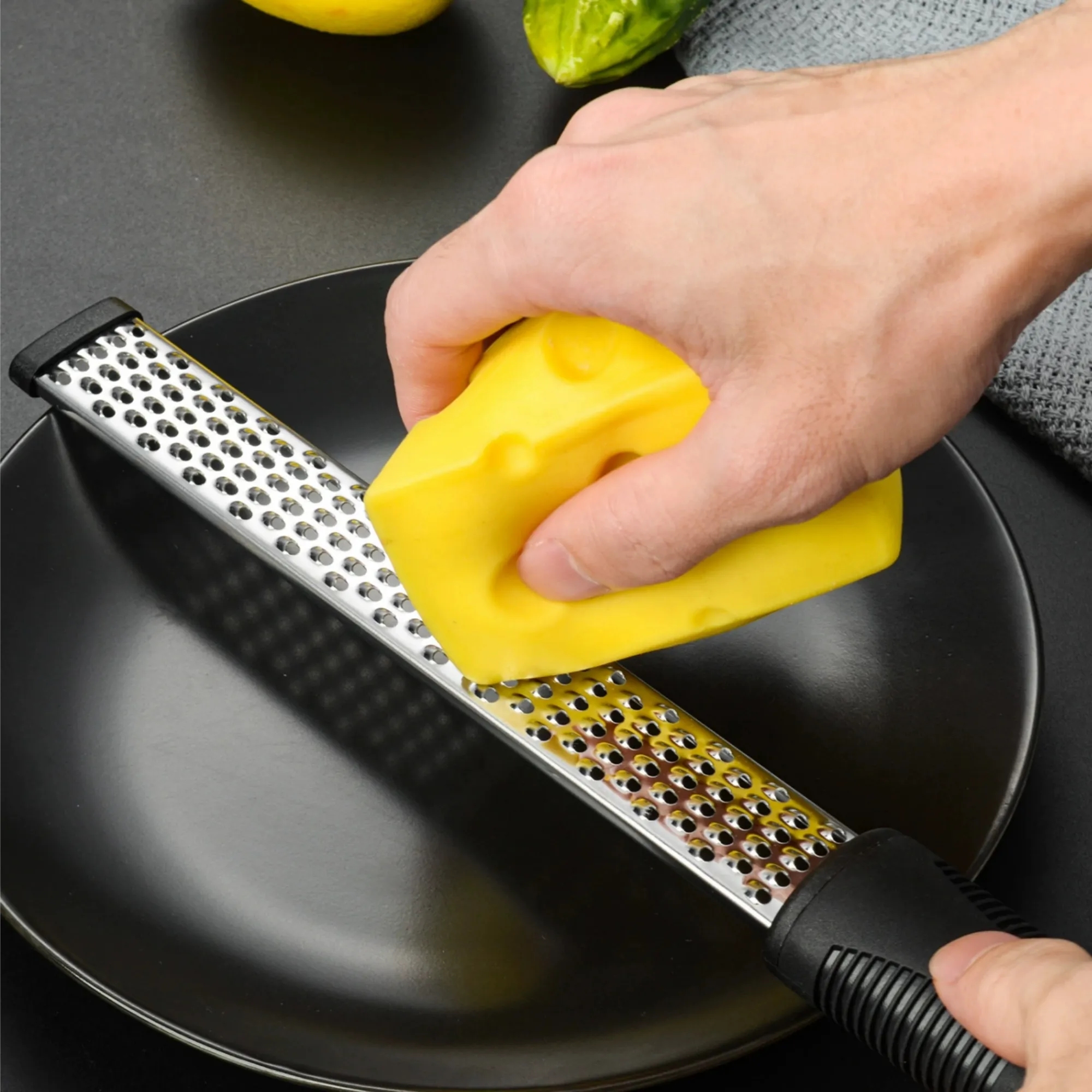 Stainless Steel Cheese Grater Long Handheld Lemon Zester 4