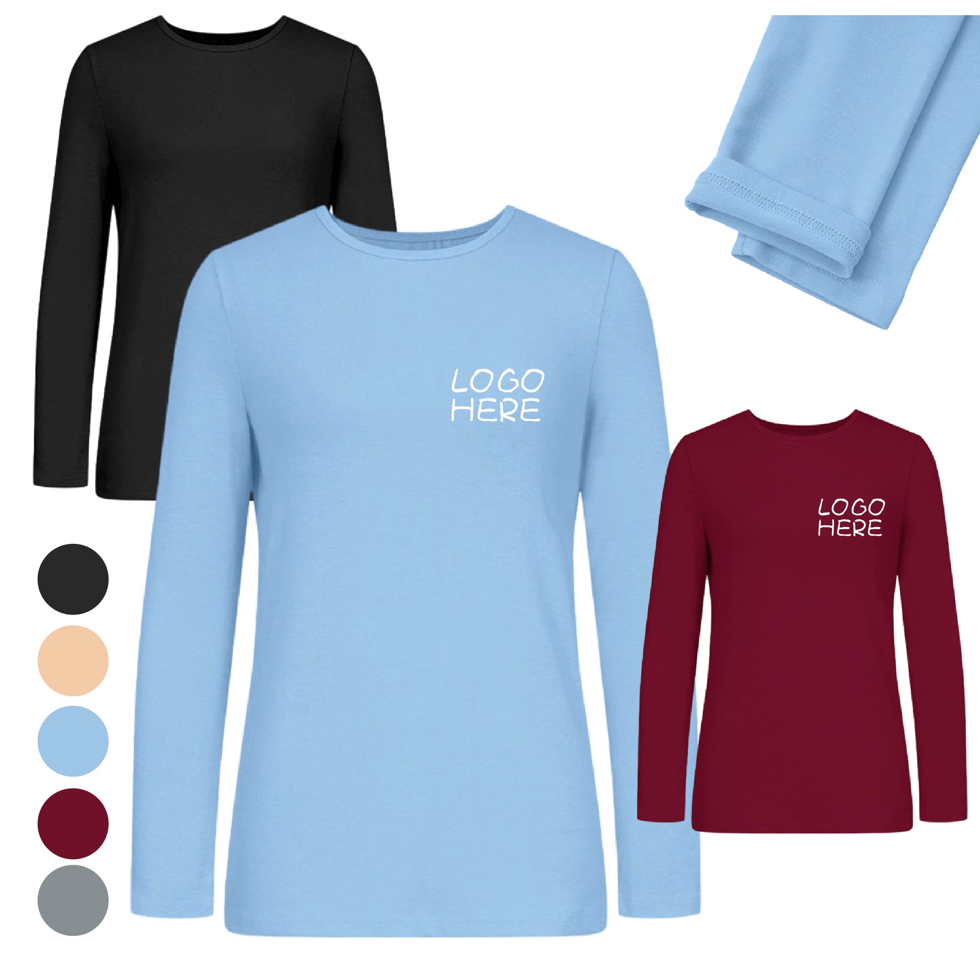Long Sleeve T Shirt Casual Basic Tee 2