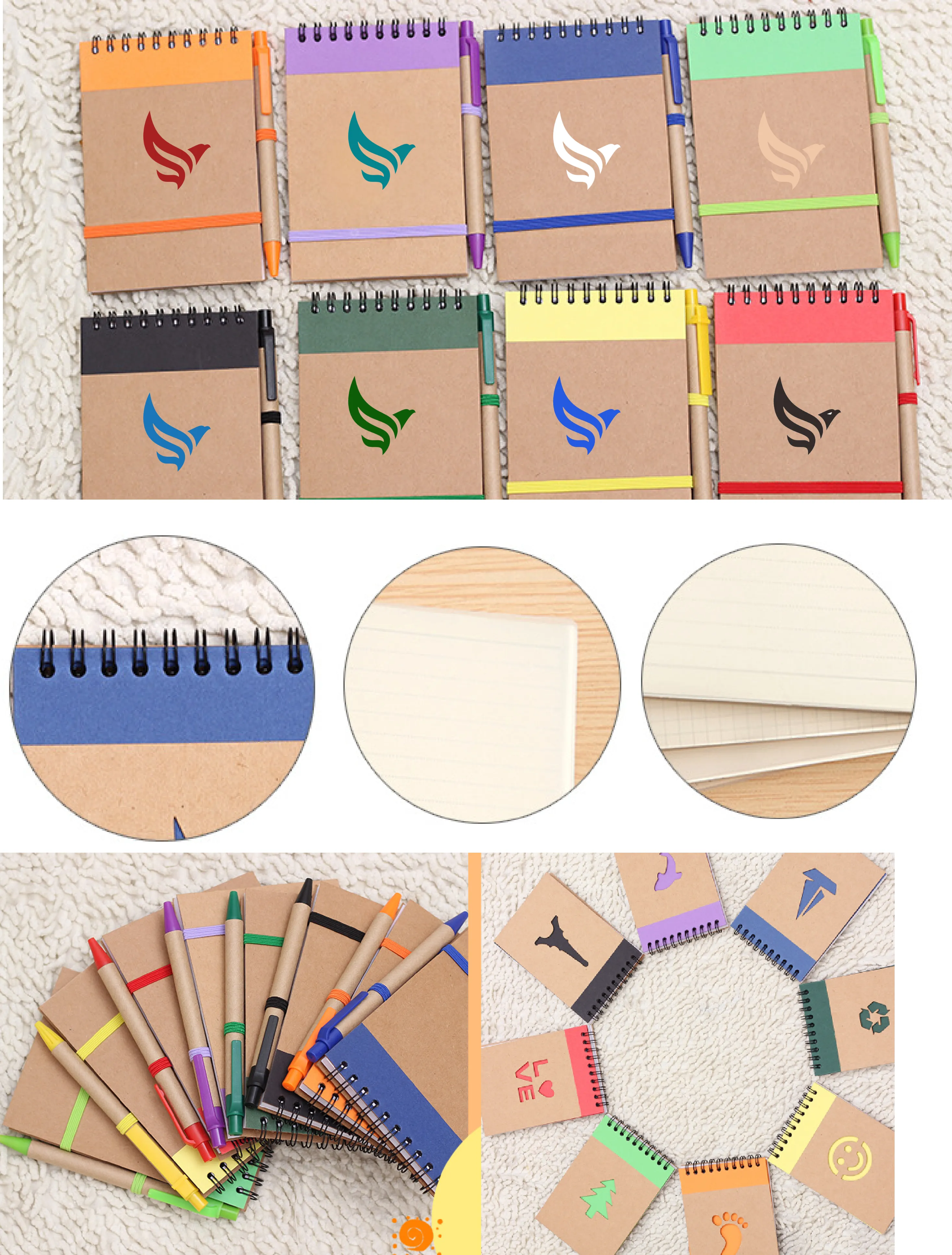 Notepad With Attached Pen and Memo Pad 5.5" x 3.7" 2