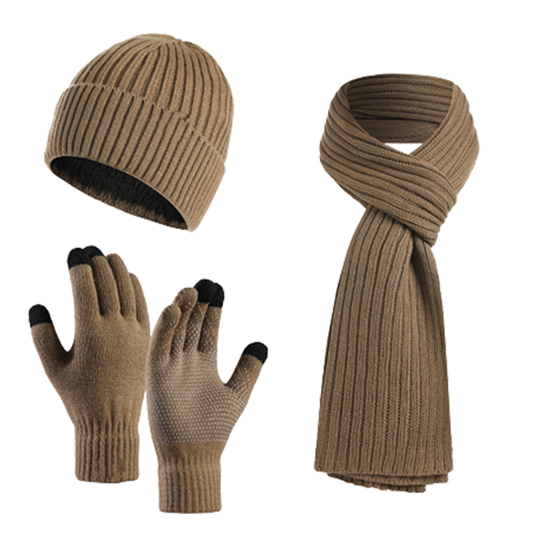 Acrylic Knit Cap Scarf Gloves Set 5