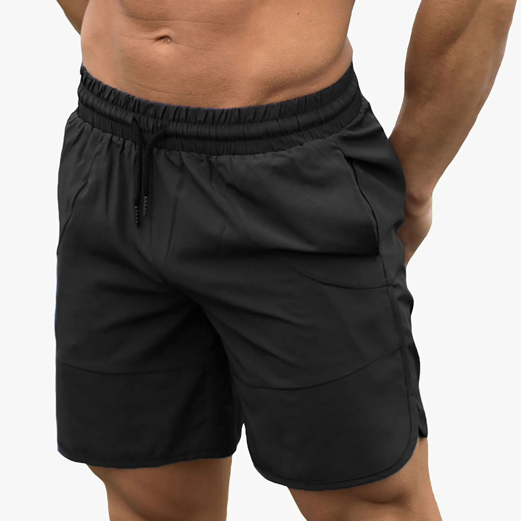 Men's Gym Shorts Quick Dry Training Running Belt Pockets 5
