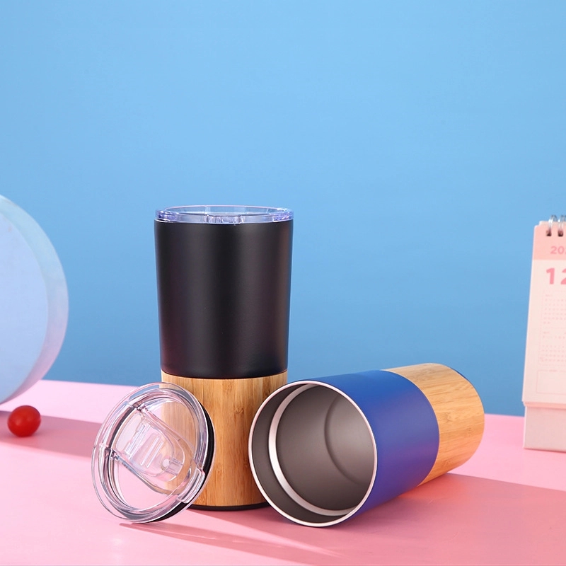 Custom 20 oz Insulated Bamboo Travel Tumbler With Lid 9