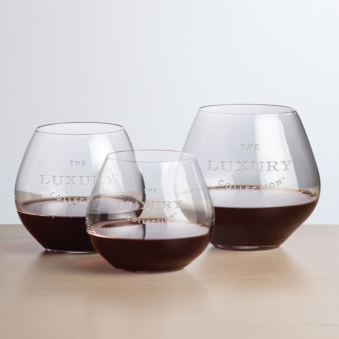 Florentina Stemless Wine - 11oz/15oz/19oz - Deep Etch