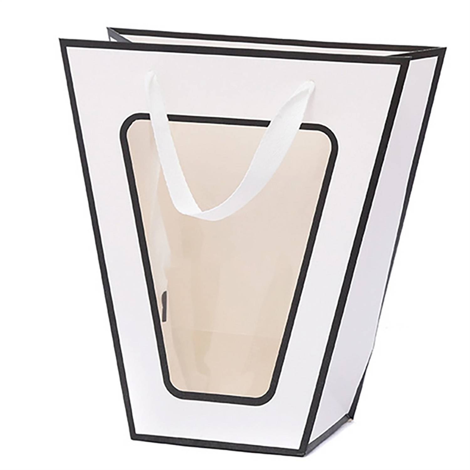 Trapezoid Paper Bag W/ Window 5