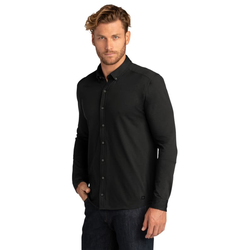 OGIO Code Stretch Long Sleeve Button-Up. 9