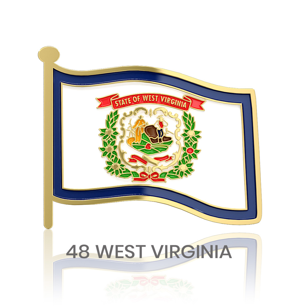 1" Stock Flag Pins 57