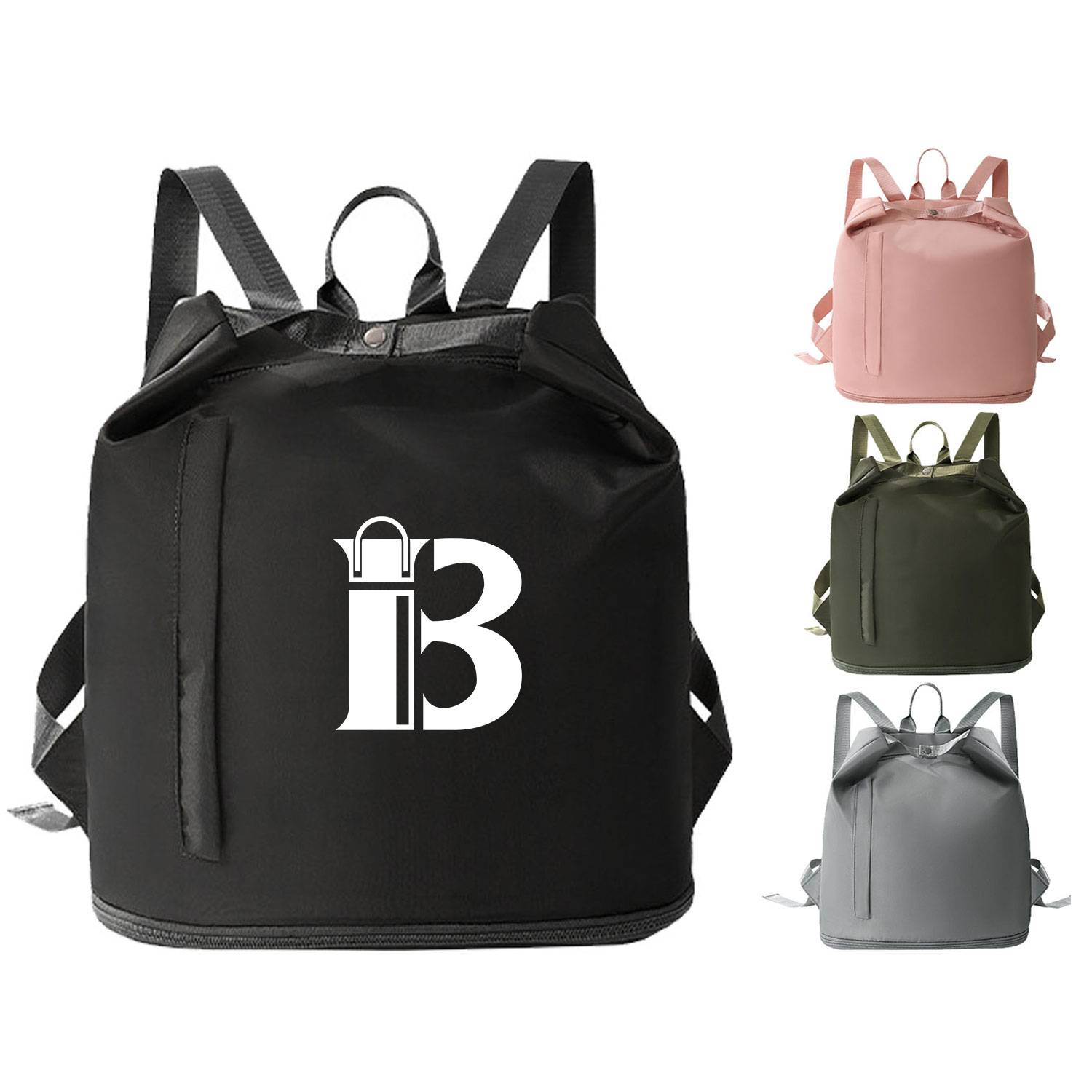 Compact Waterproof Polyester Gym Backpack Shoe Compartment 7