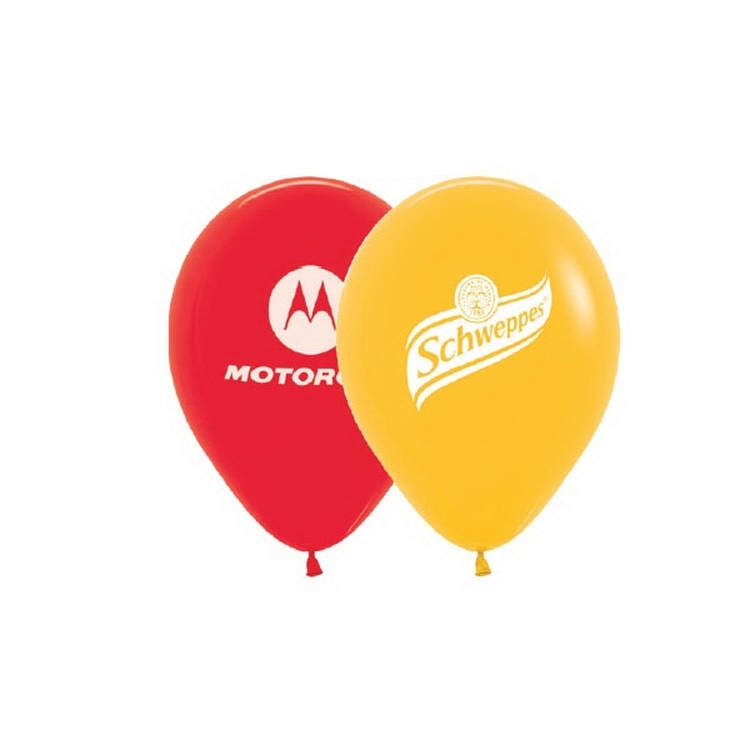 Helium Balloon 12" Latex Imprinted 1 Side 1 Color 1