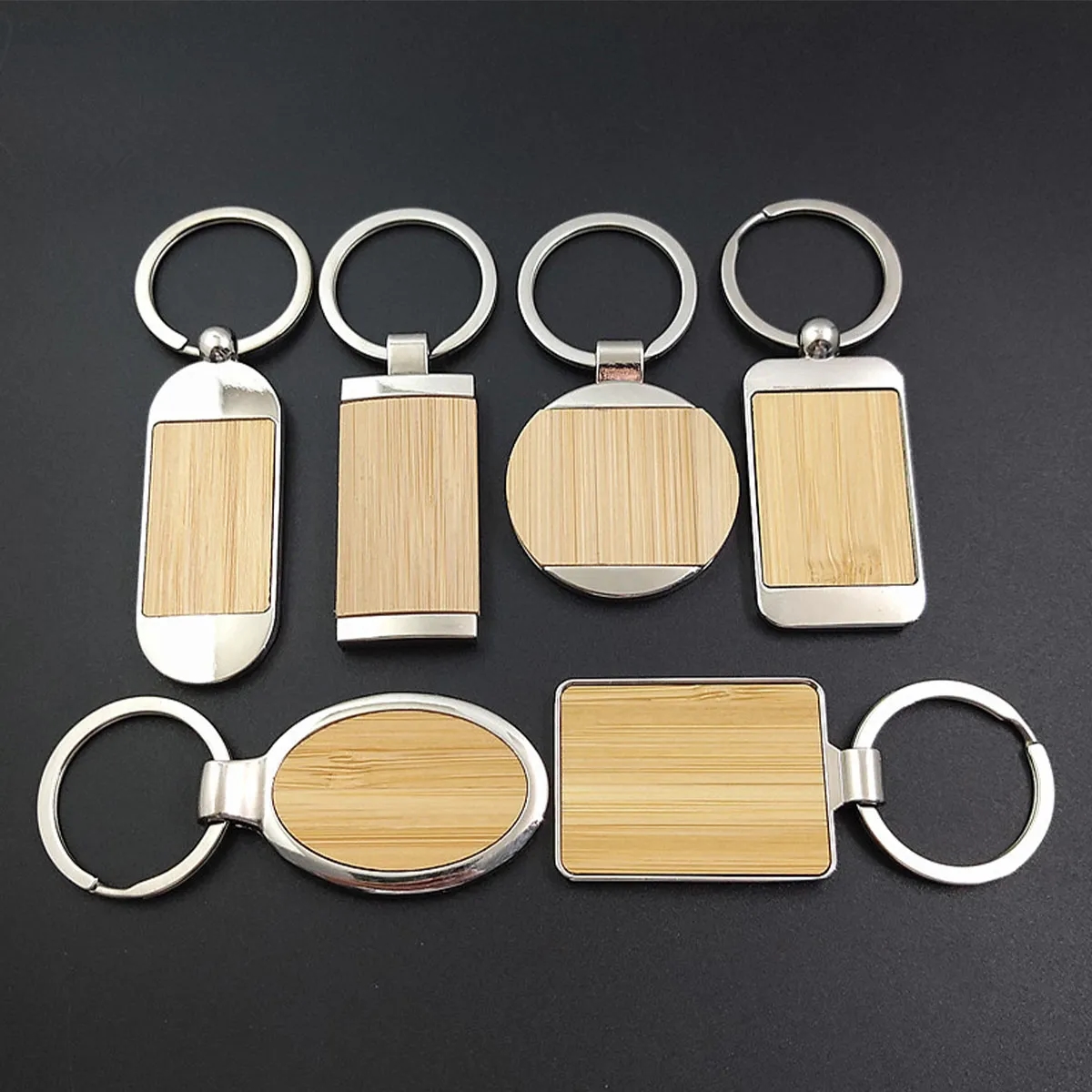 Personalized Natural Gift Decoration Design Wood Keychain 3