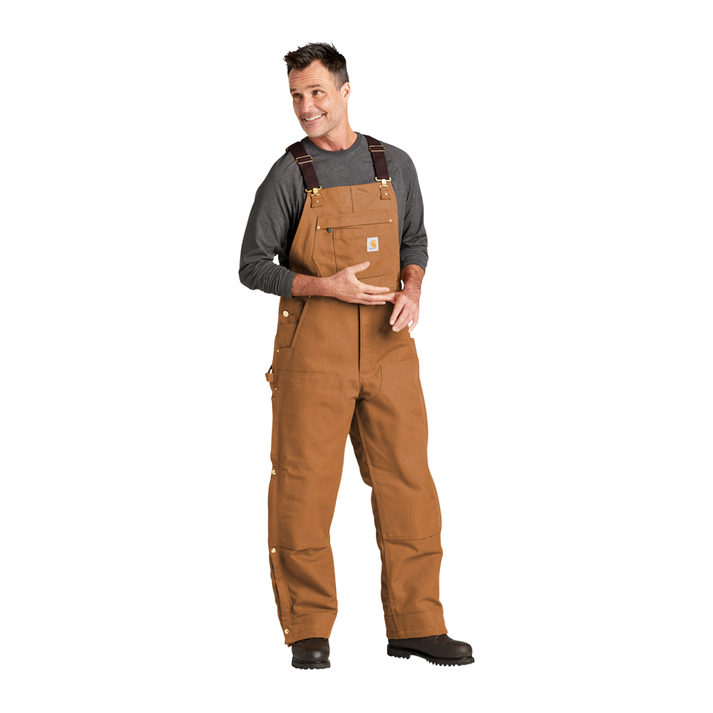 Carhartt(R) Short Firm Duck Insulated Bib Overalls 2