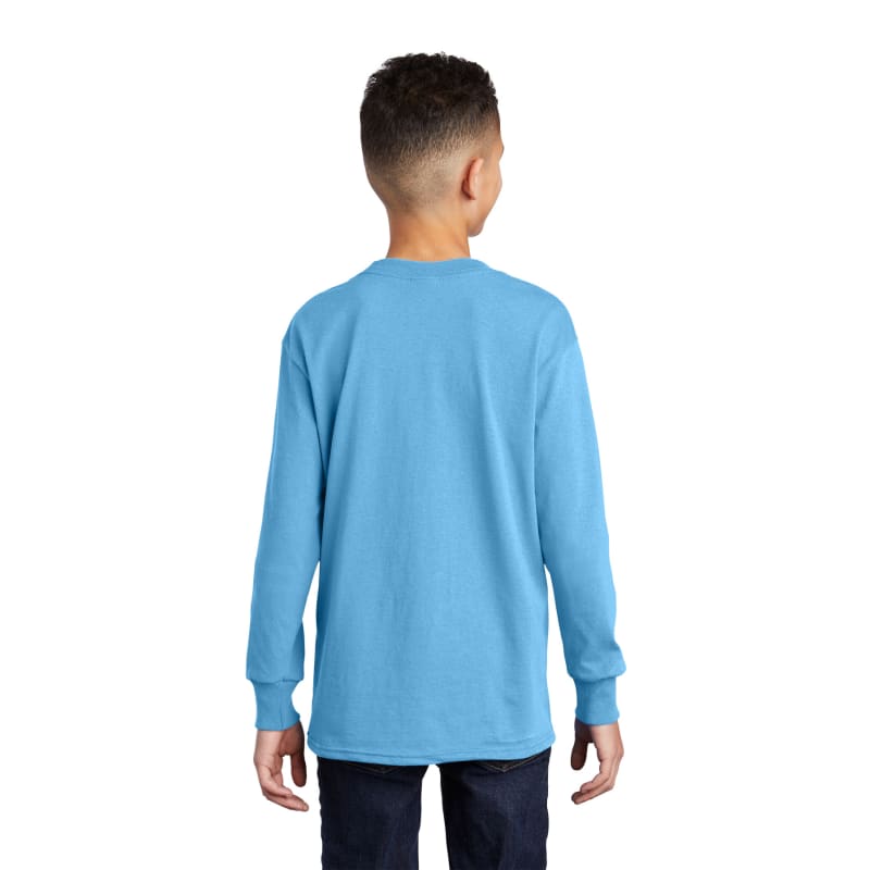 Port & Company Youth Long Sleeve Core Cotton Tee. 48