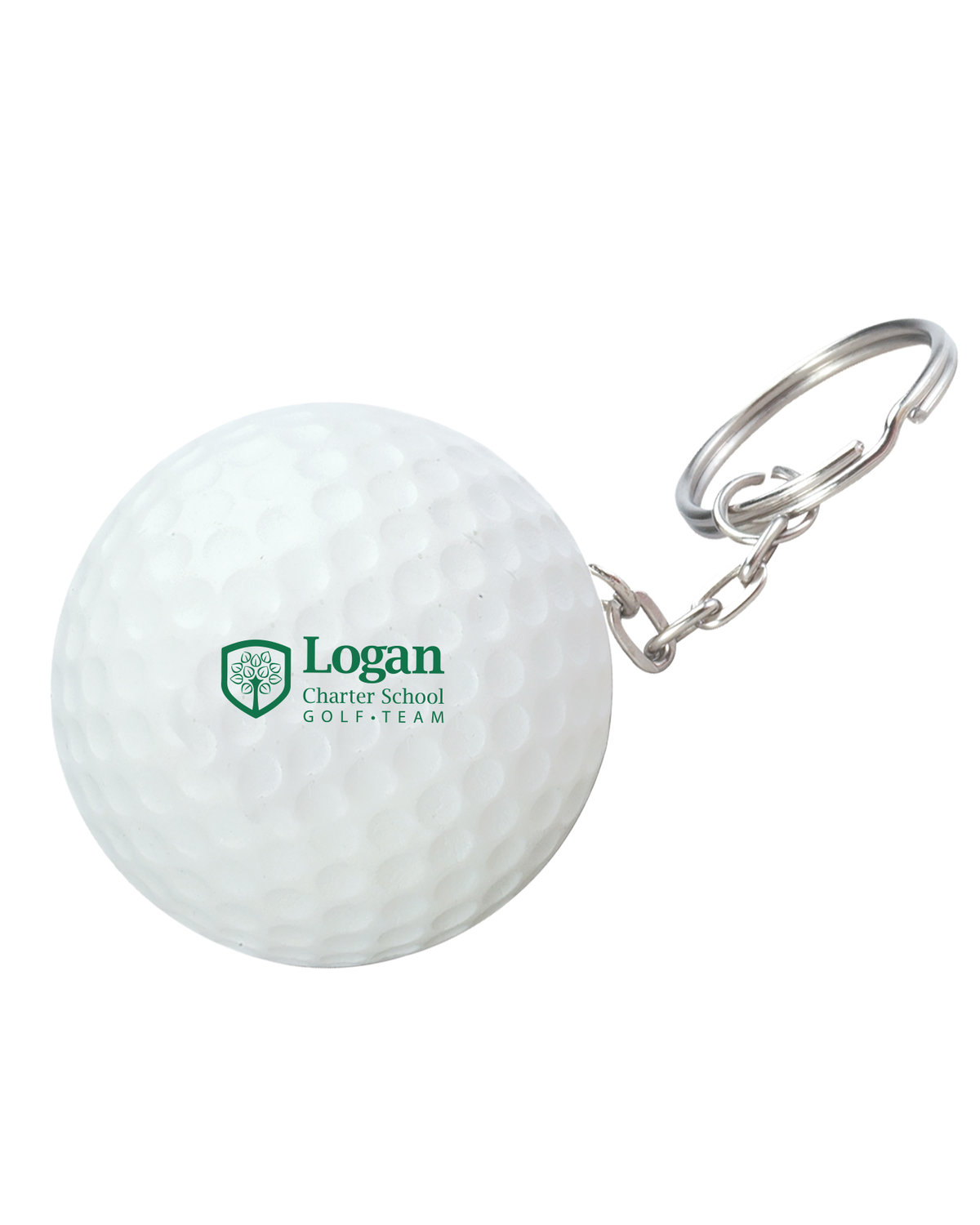Golf Ball Shape Stress Ball Keychain 1