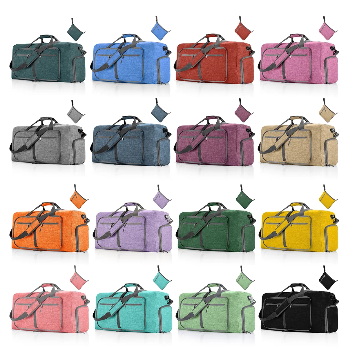 65L Waterproof Duffle Bag Foldable Travel Versatile Luggage 5