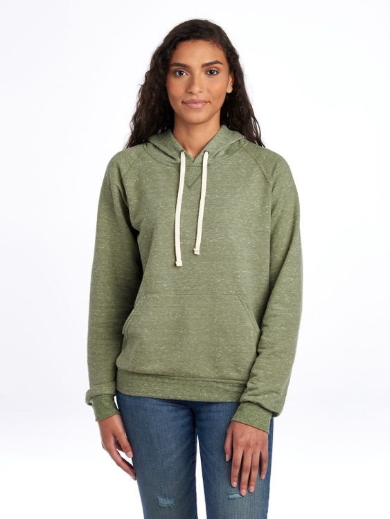 JERZEES Snow Heather Ring-Spun Unisex Raglan Hood 3