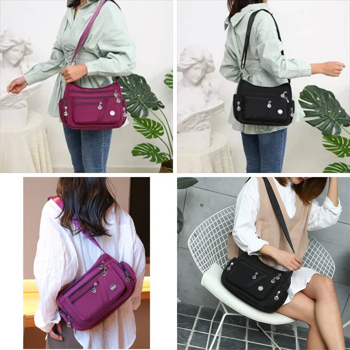 Nylon Multi-Pocket Crossbody Bag 8