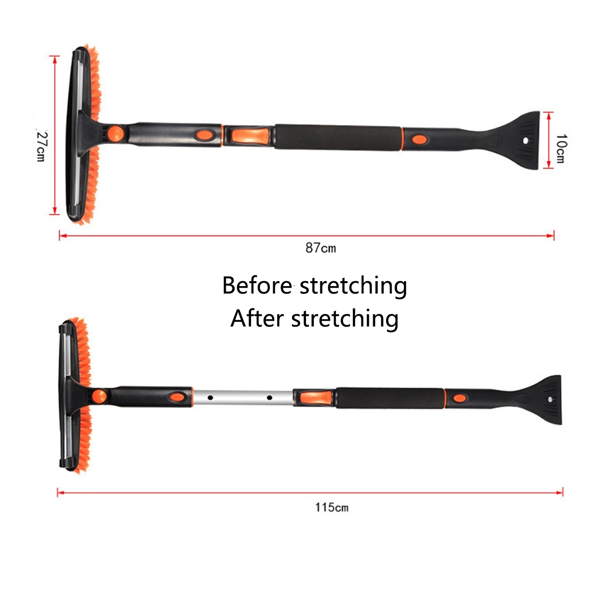3 In 1 Extendable Detachable Ice Scraper Snow Brush 5