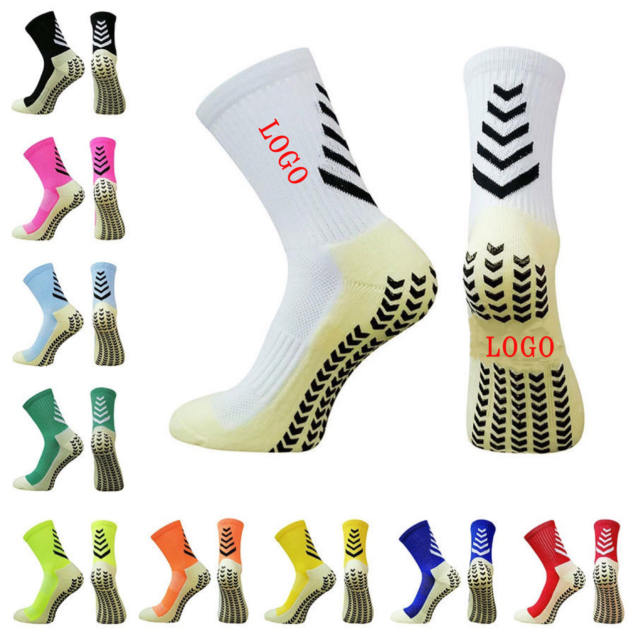 CustomNon Slip Sticky Grips Socks Anti-Skid Yoga Slipper Socks 1