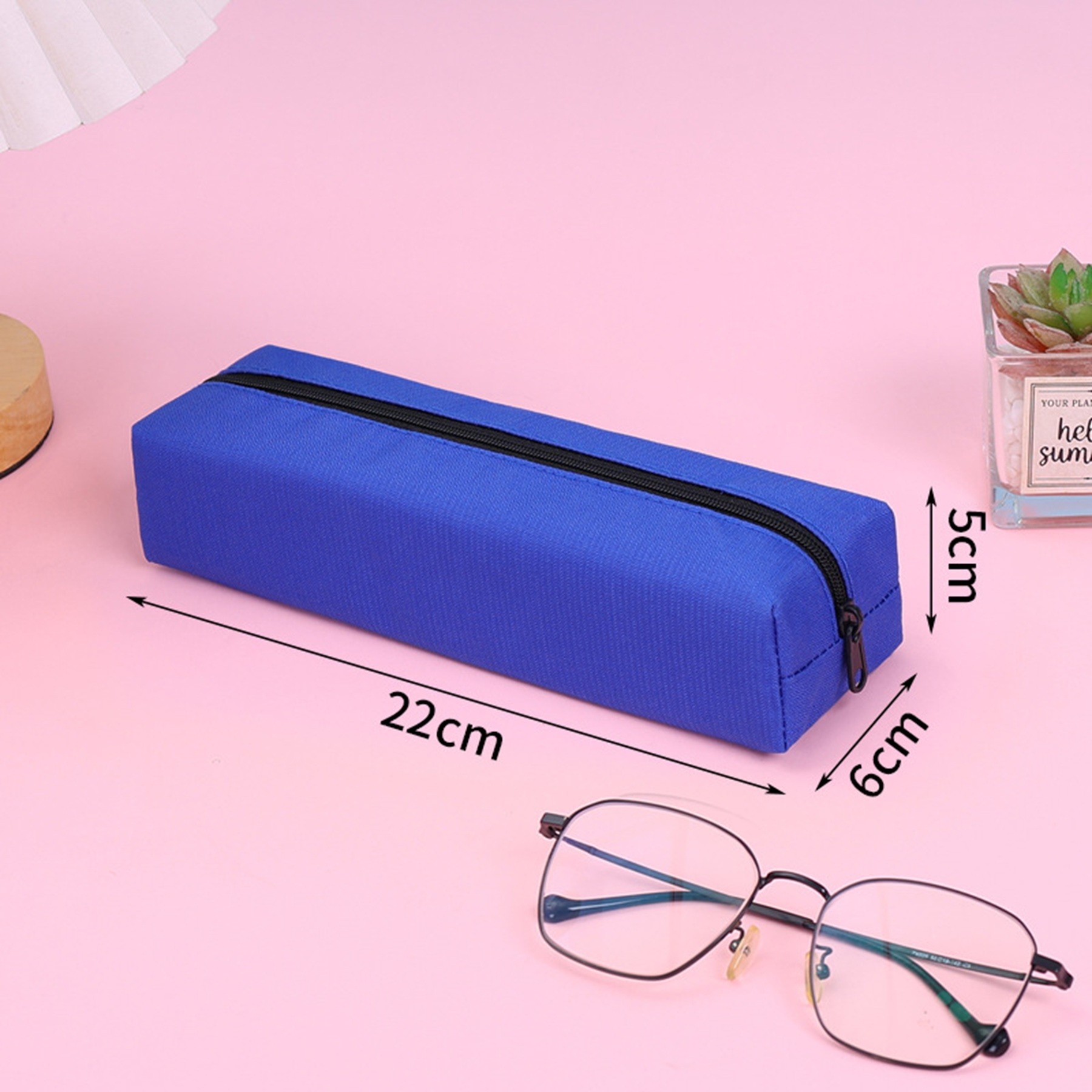 Simple Large Capacity Oxford Cloth Pencil Pouch 7