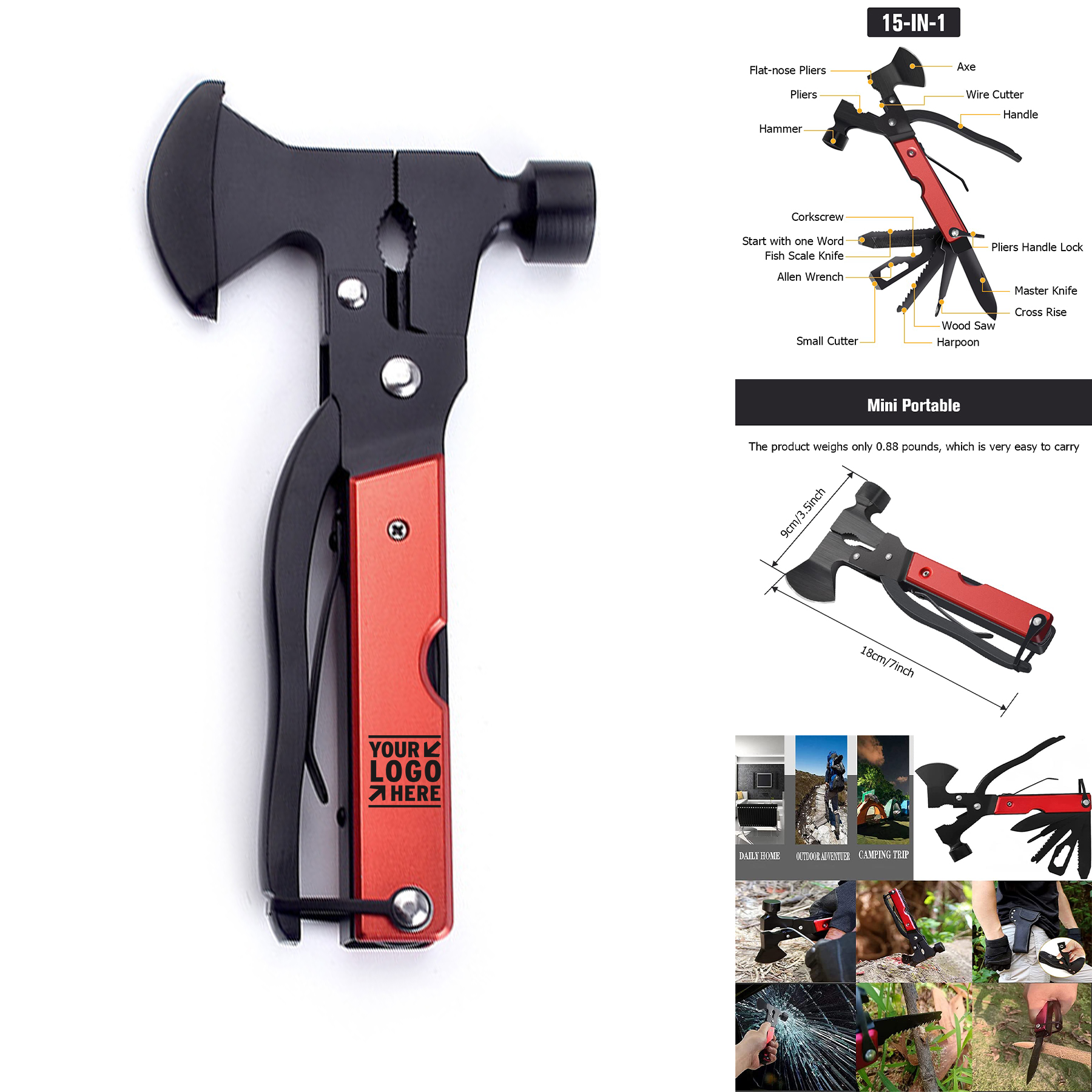 Camping Multitool Hatchet Survival Tool 2