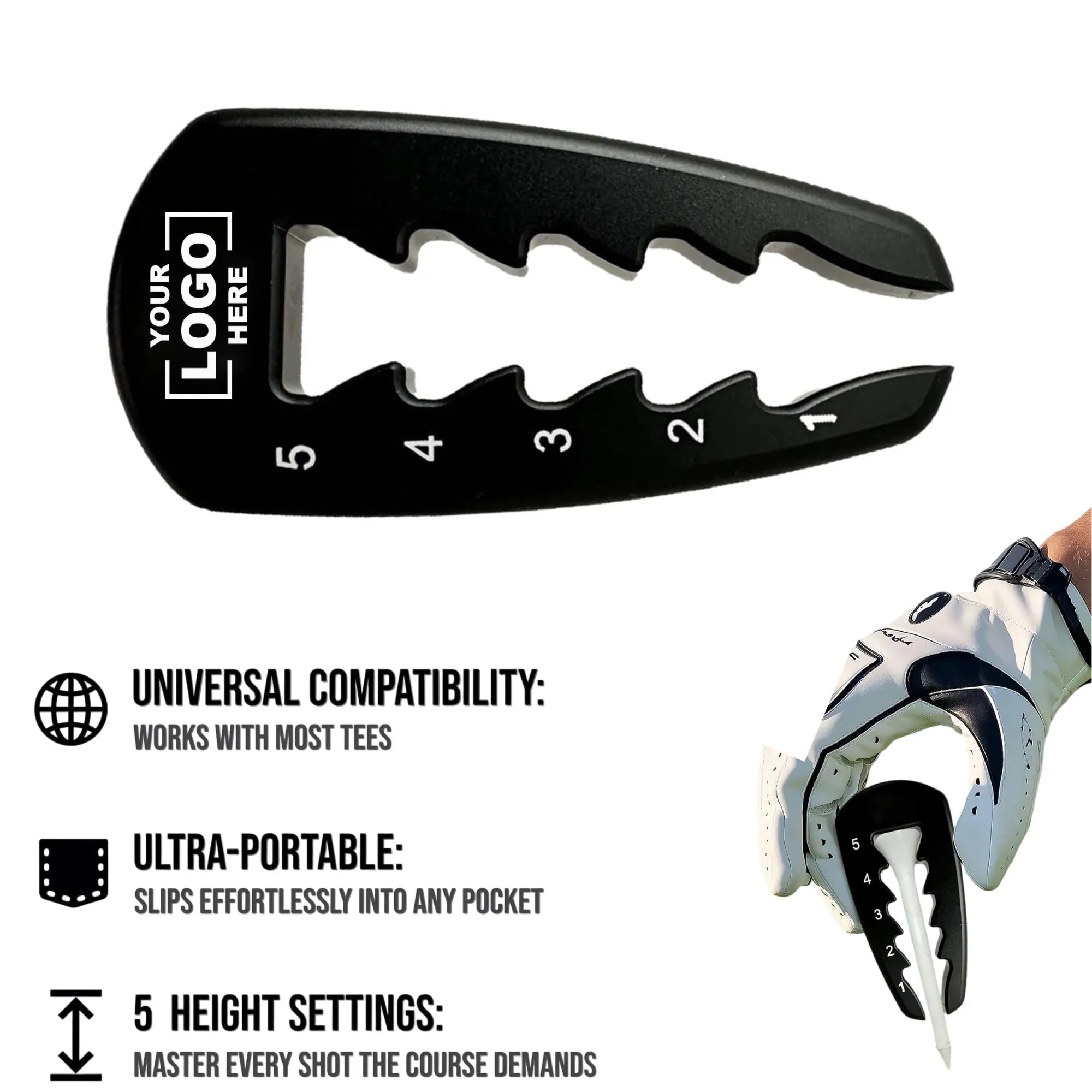 Precision Pro Adjustable Golf Tee Height Tool