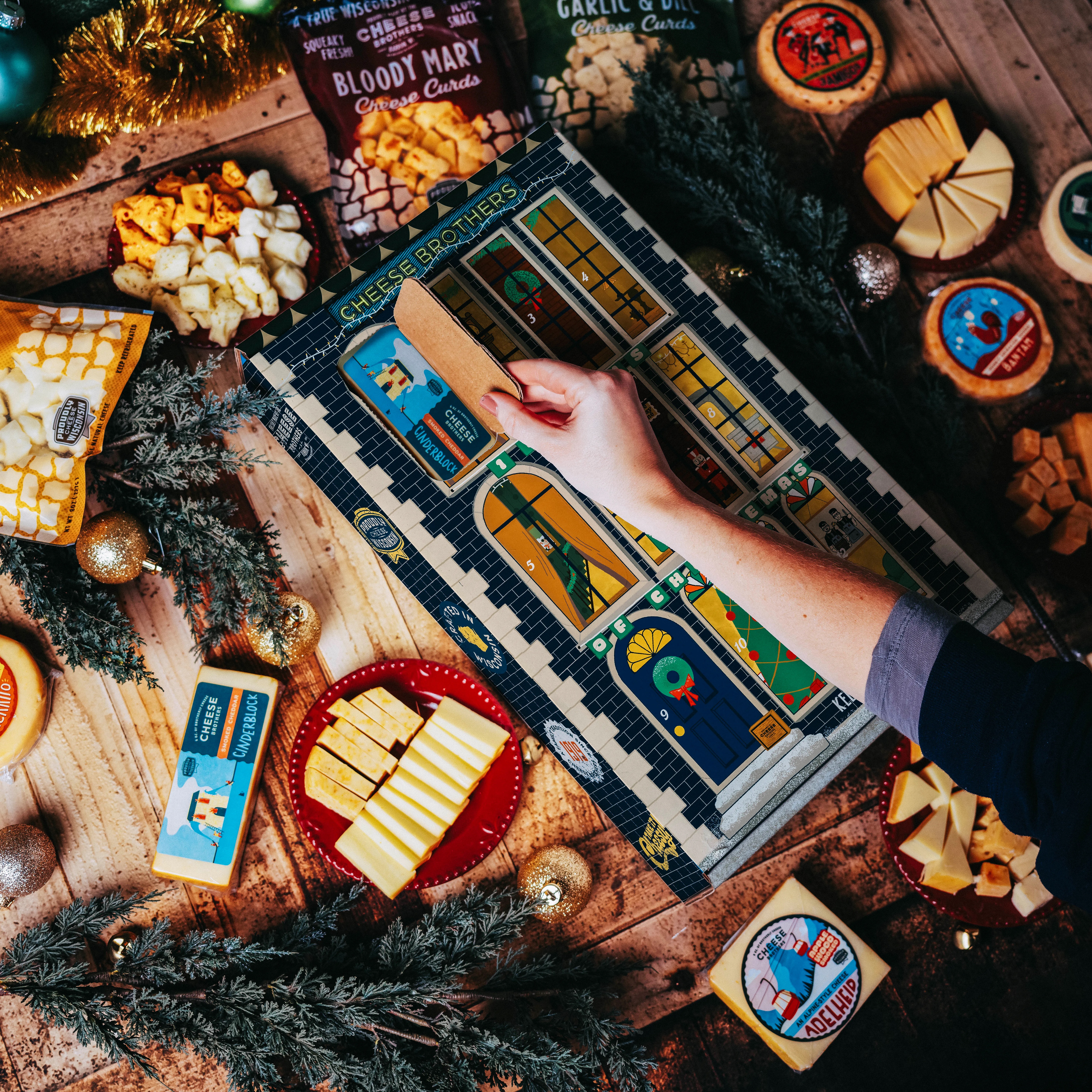 Cheese Bros. "12 Days of Cheesemas" Advent Gift Box & Board 1